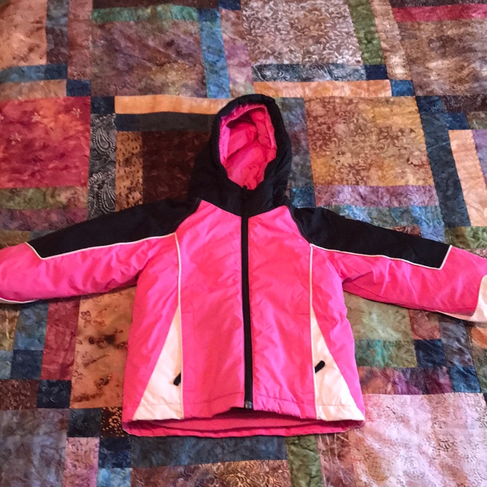 3T 1989 Place pink hooded ski/winter coat with removable fleece lining/jacket